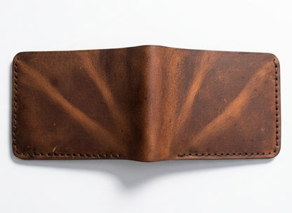 Classc Handmade Vintage Luxe  Brown Leather Wallet- Full Option