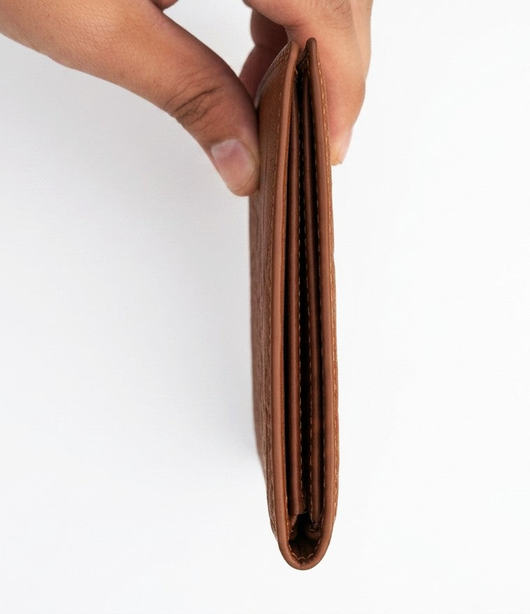 Classc Handmade Vintage Luxe  Brown Leather Wallet- Full Option