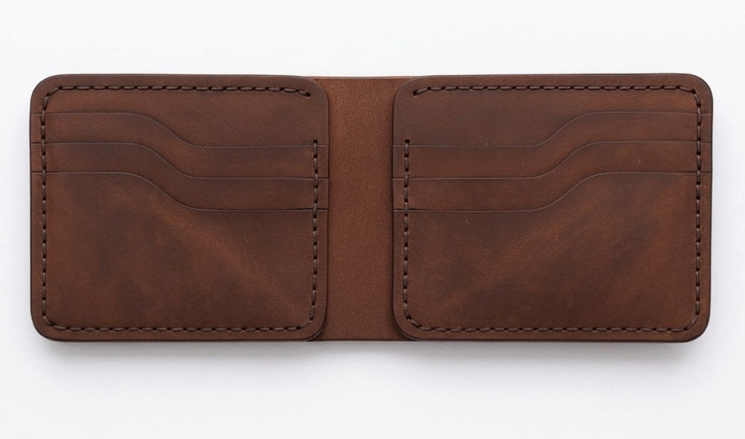 Classc Handmade Vintage Luxe  Brown Leather Wallet- Full Option