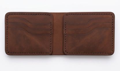 Classc Handmade Vintage Luxe  Brown Leather Wallet- Full Option