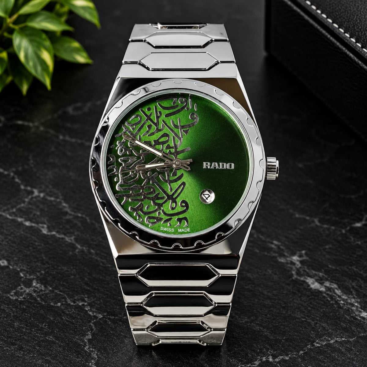 Premium Rado-Inspired Arabic Calligraphy Dial Watch In 5 Colors