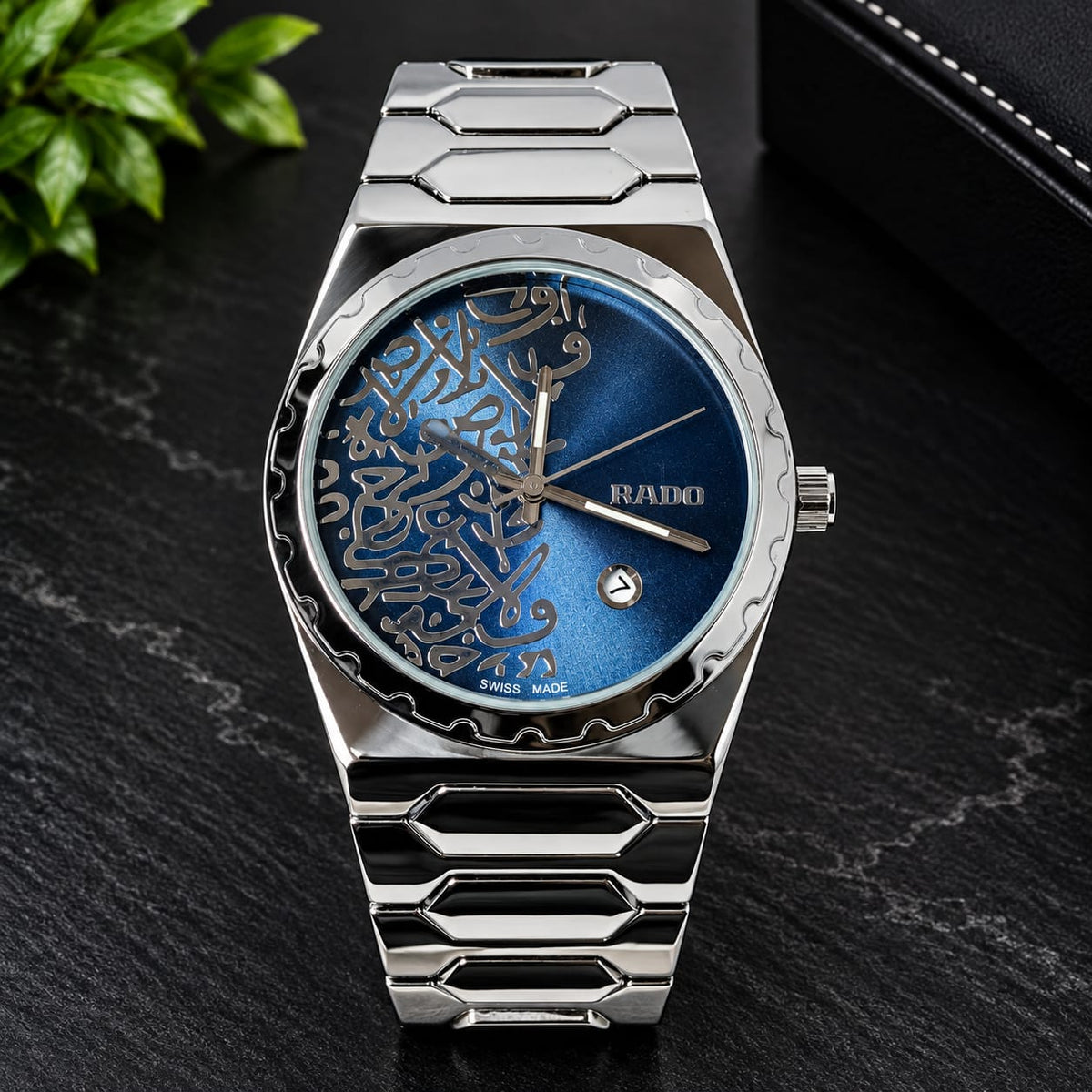 Premium Rado-Inspired Arabic Calligraphy Dial Watch In 5 Colors