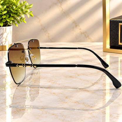 Luxury Black Flat Top Square Sunglasses Inspired By Burberry Available In 3 Colors