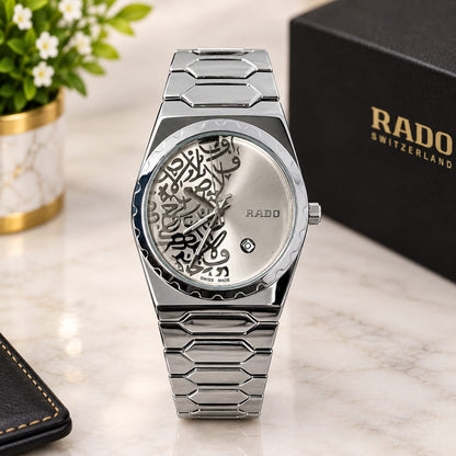 Premium Rado-Inspired Arabic Calligraphy Dial Watch In 5 Colors